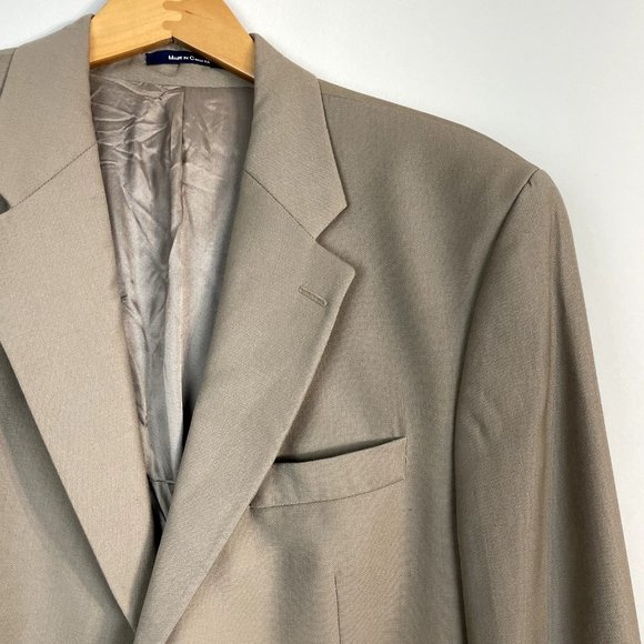 Lauren Ralph Lauren Sport Coat Blazer Jacket Mens 44R Brown 100% Wool 2-Button - Picture 2 of 9